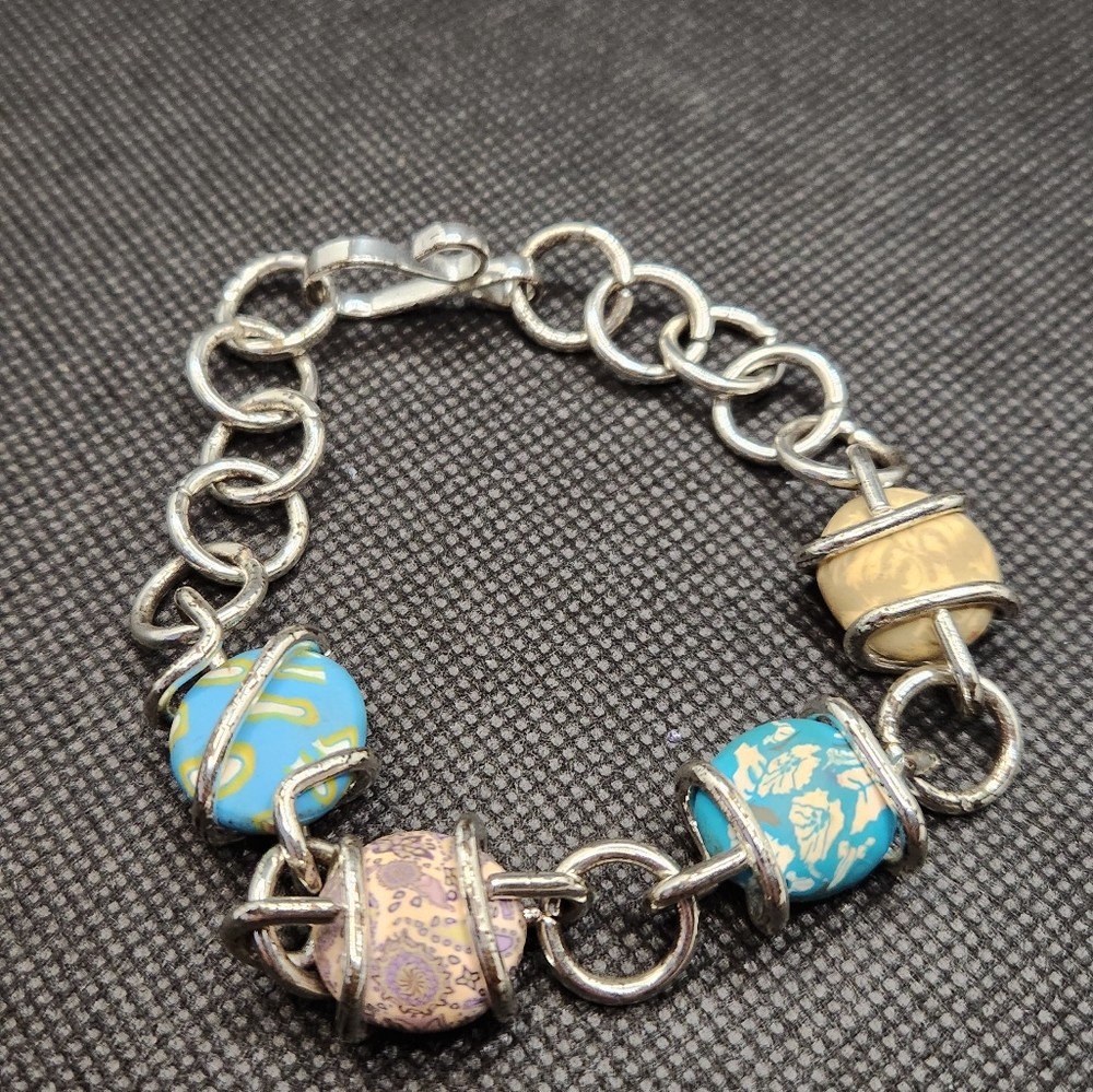 Viva Beads Handmade Beads Silver Chain Bracelet